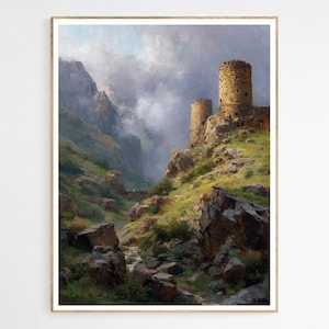 Medieval Armenian Fortress Art Print | Armenian Wall Decor, Cultural Enthusiasts