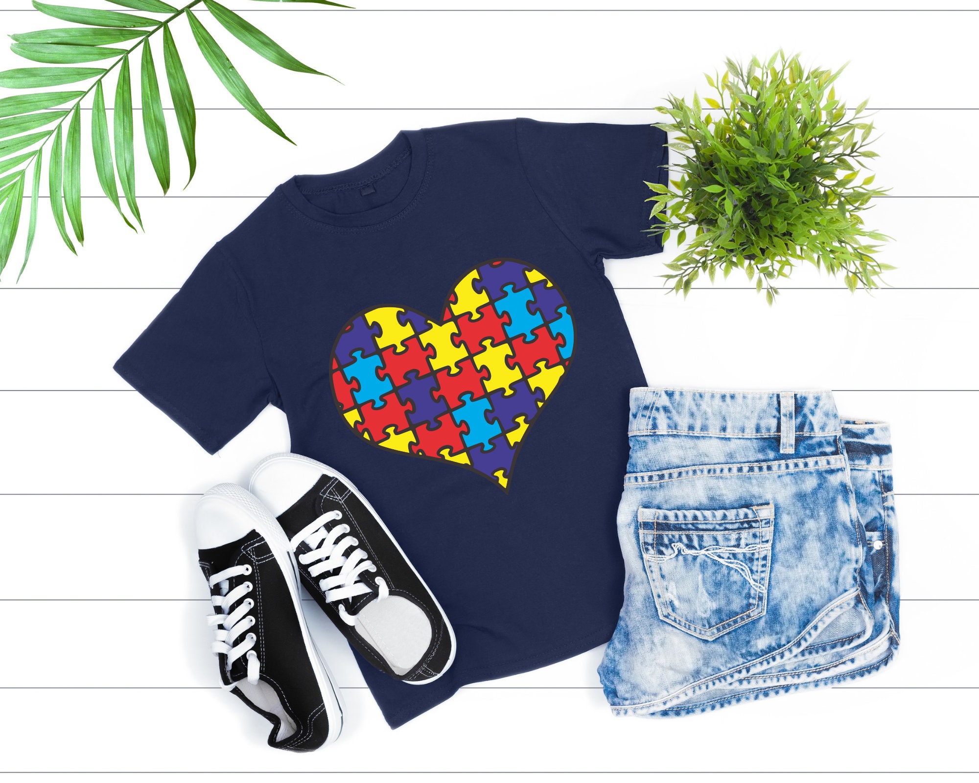 Autism Awareness Puzzle Piece Heart Easy Layered Cut File - Etsy