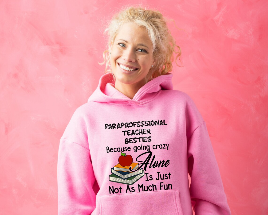 Download Paraprofessional Teacher Besties Crazy Alone SVG Cute Cut ...