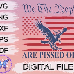We The People Are Pissed Off, United States Flag, Instant Digital Download for Cricut/Silhouette includes svg png dxf eps pdf file