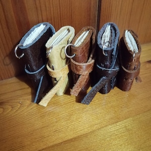 Miniature leather notebook, accessory, decoration