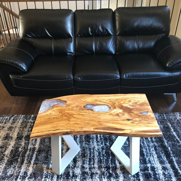 Resin Live Edge Epoxy Coffee Table Etsy Canada
