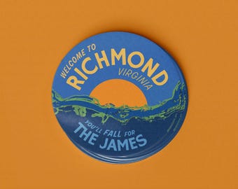 Richmond, Virginia Sticker • RVA • James River • High Quality Vinyl Waterproof Sticker Decal • Water bottles, laptop, car sticker • 3in