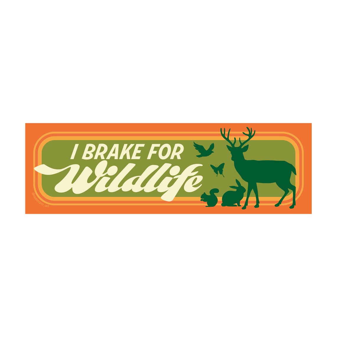 I Brake for Wildlife Vinyl Removable Bumper Sticker - Etsy