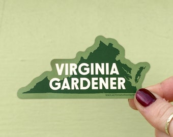 Virginia Gardener • High Quality Weatherproof Sticker • 2 x 4in • Native Plants • Pollinator Garden