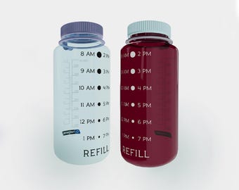Water Amount Tracker Sticker • Clear Sticker for Nalgene or Other Water Bottle • UV and Water Resistant