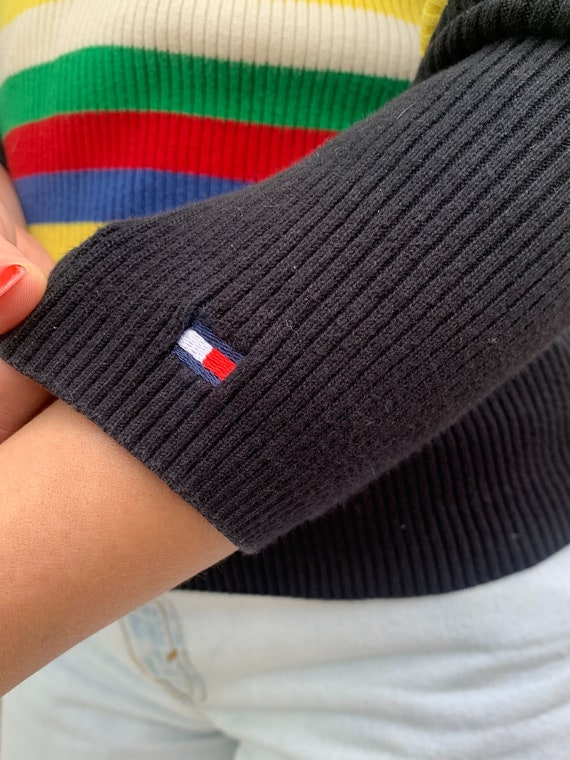 Vintage Y2K Tommy Hilfiger Striped Henley - image 4