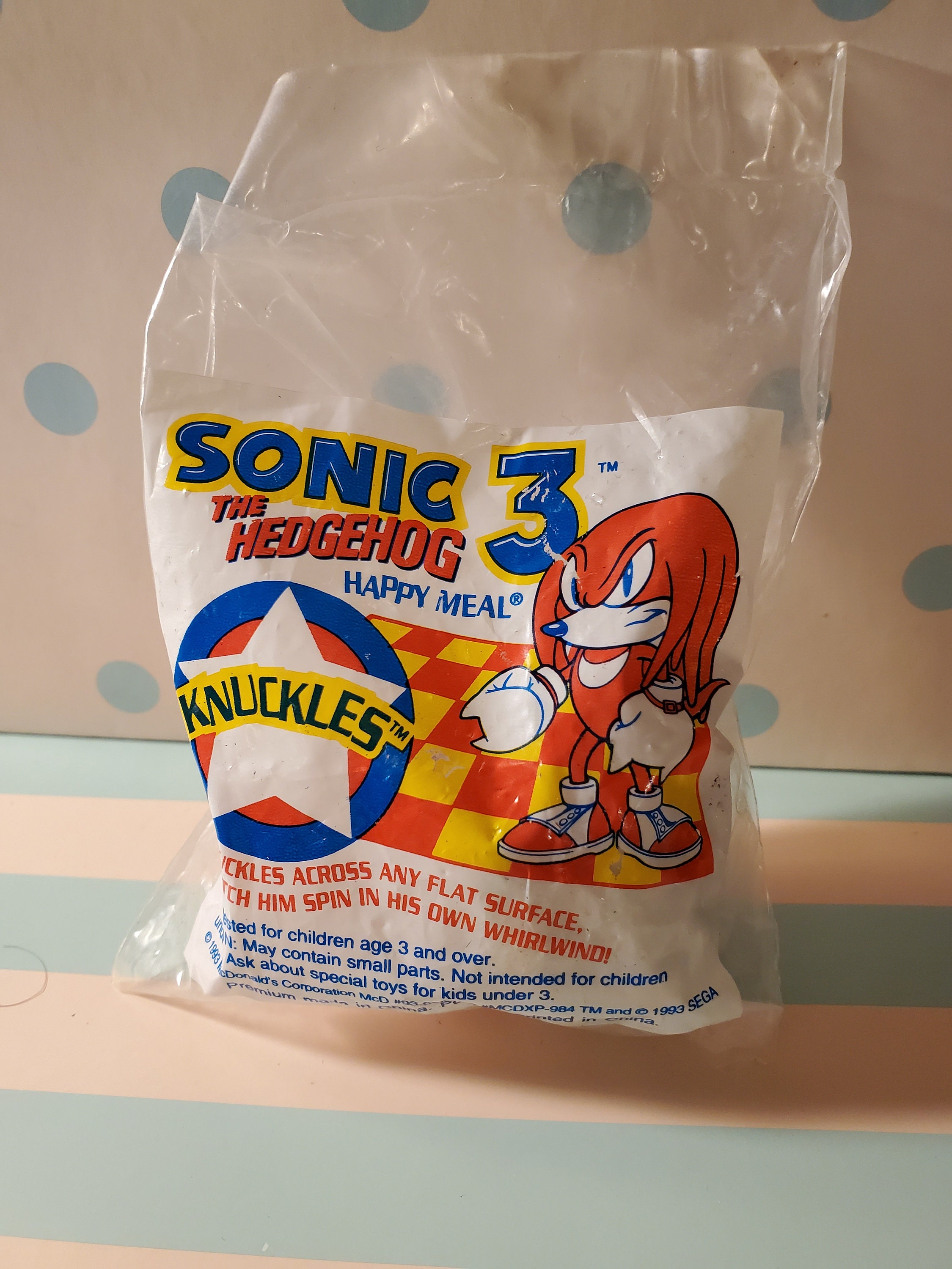 Sonic the Hedgehogvintage Mcdonalds Happy Meal Toyknuckles - Etsy