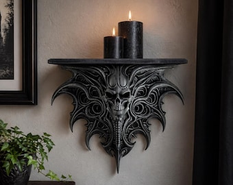 Giger wandplank 'Batskull'-stijl