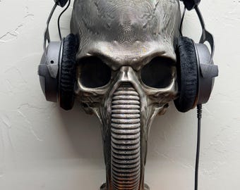 H.R. Giger Style wall mounted Headphone stand holder