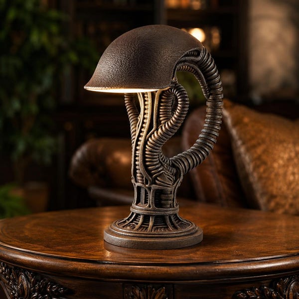 Lampka biurkowa LED w stylu Xeno Giger z wtyczką USB