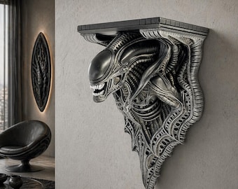 XL wandplank in Alien Xenomorph-stijl