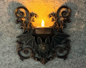 Tealight Bat wall mounted tealight holder