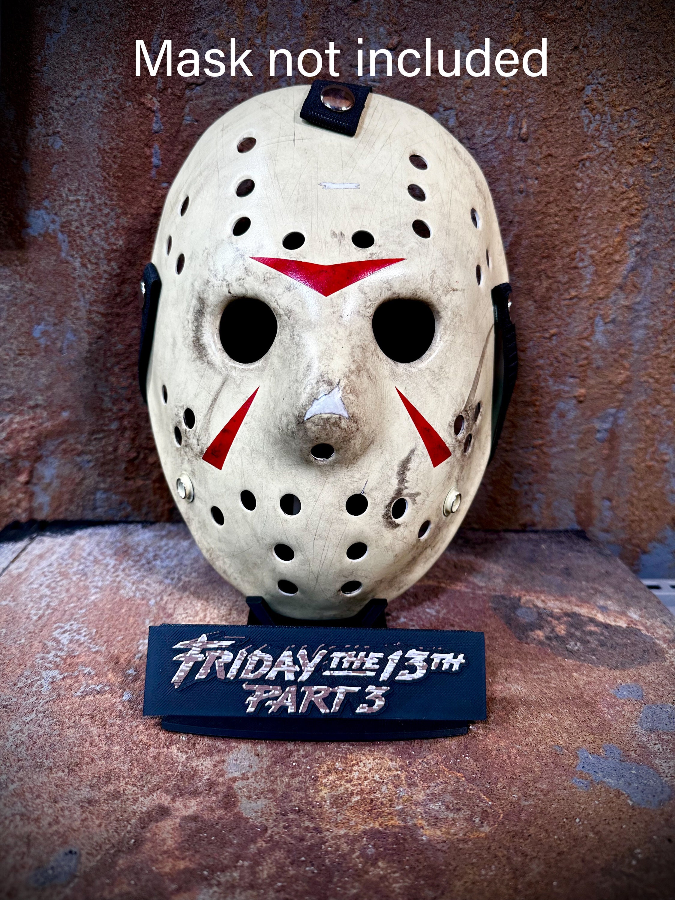 Friday the 13th Display Case Custom Collectible Jason Voorhees Mask Stand  Holder Horror Movie Prop Halloween 