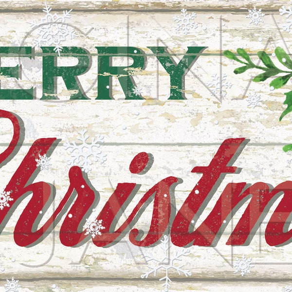 Vintage DIY Typography Merry Christmas Sign | Pioneer Frontier Woman | Wood Farmhouse Distressed