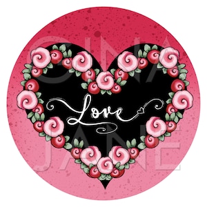 Valentine&#39;s Decor | DIY Craft Wreath Decor Digital Download Valentine&#39;s Day