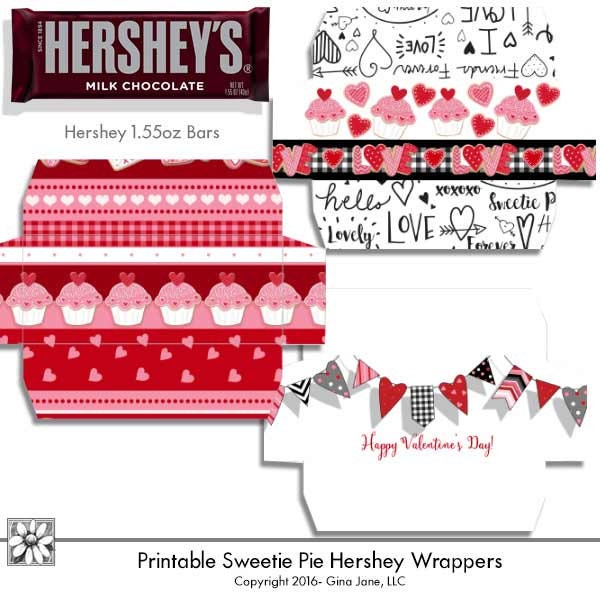 Digital Valentine's Day Candy Bar Wrappers| DIY Printable Hershey, Rolo, Kit Kat Bar Wrappers