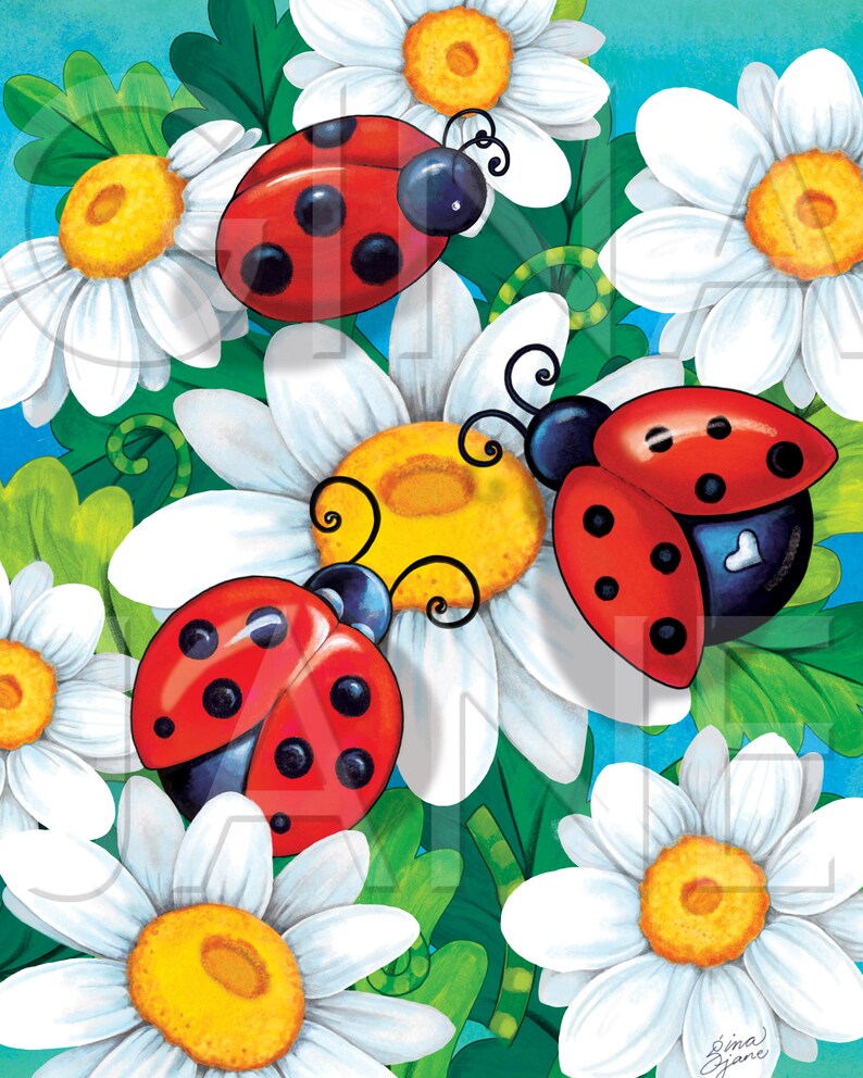 Lady Bug Daisies Spring Decor DIY | Welcome Spring DIY Wreath Printable ...