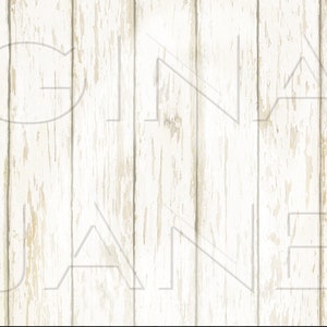 May include: White wooden planks with the name "Gina Jane" written in a faded, light gray font.