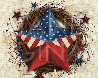 Frontier Woman | Pioneer Farmhouse 4th of July | Vintage Patriotic | American Patriotic DIY Craft Home Decor