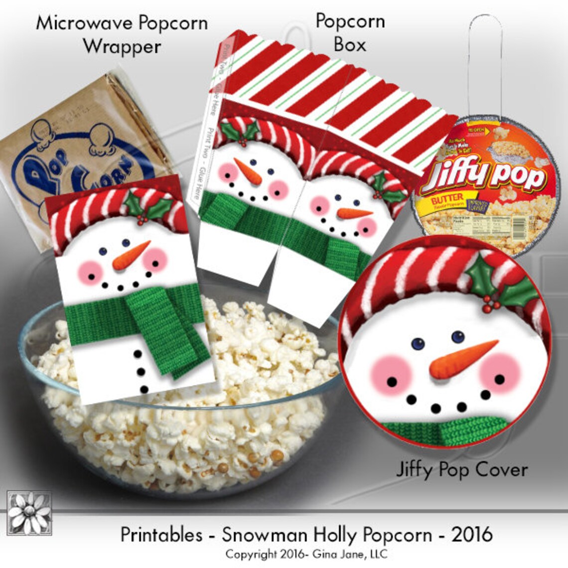Snowman Holly Christmas Cocoa Hot Chocolate Party Printables - Etsy