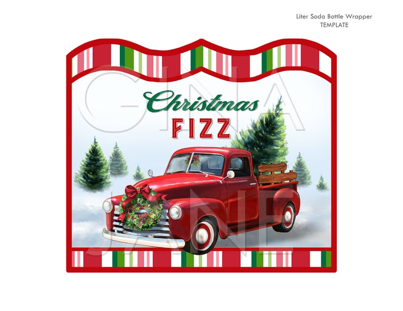 Christmas Soda Bottle Labels Party Printables download by - Etsy