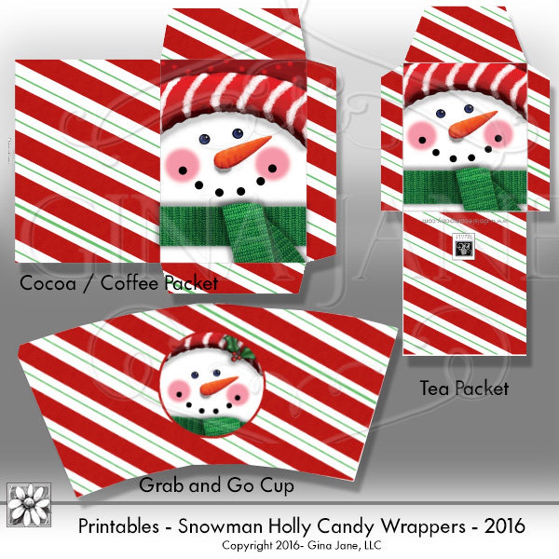 Snowman Holly Christmas Cocoa Hot Chocolate Party Printables - Etsy