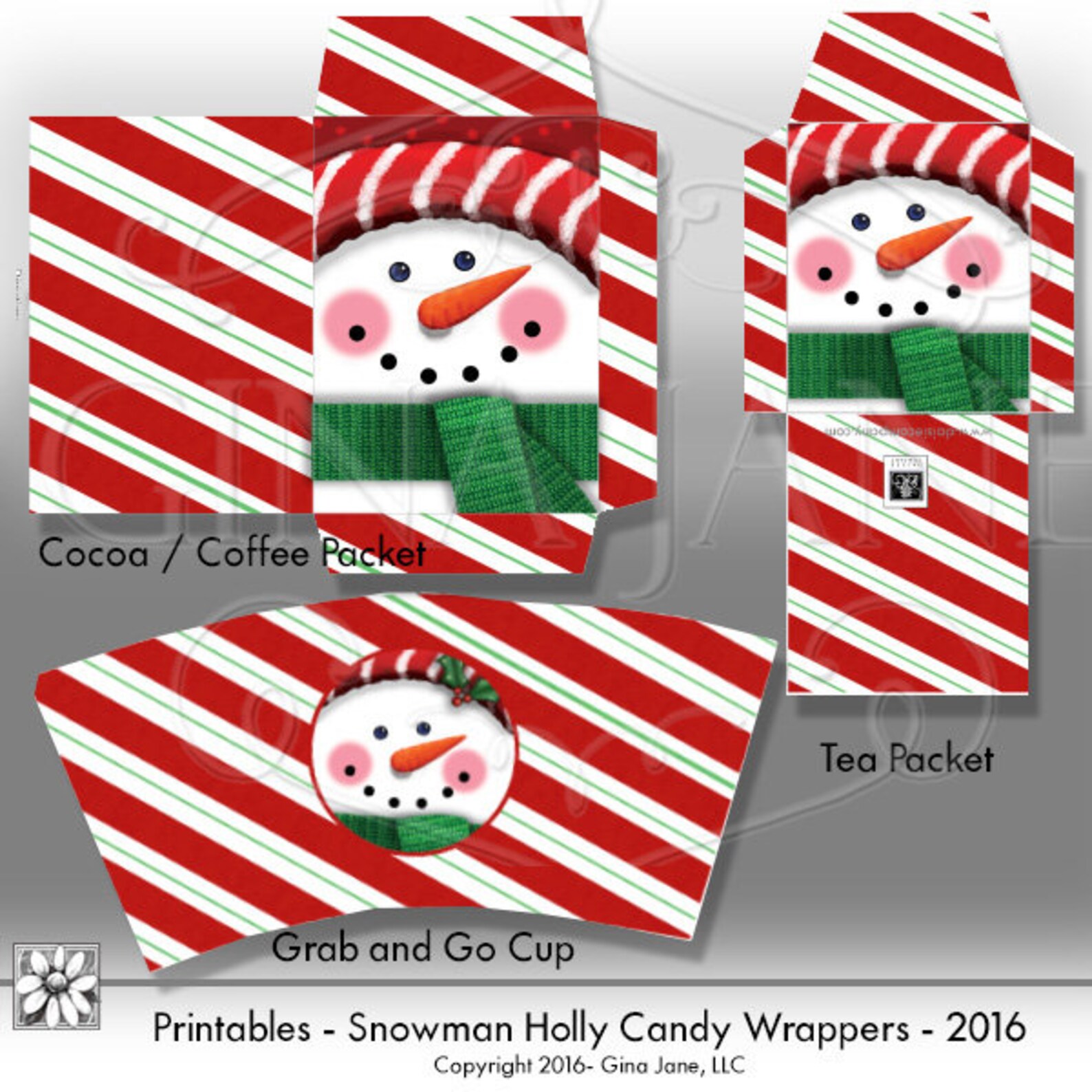 Snowman Holly Christmas Cocoa Hot Chocolate Party Printables - Etsy