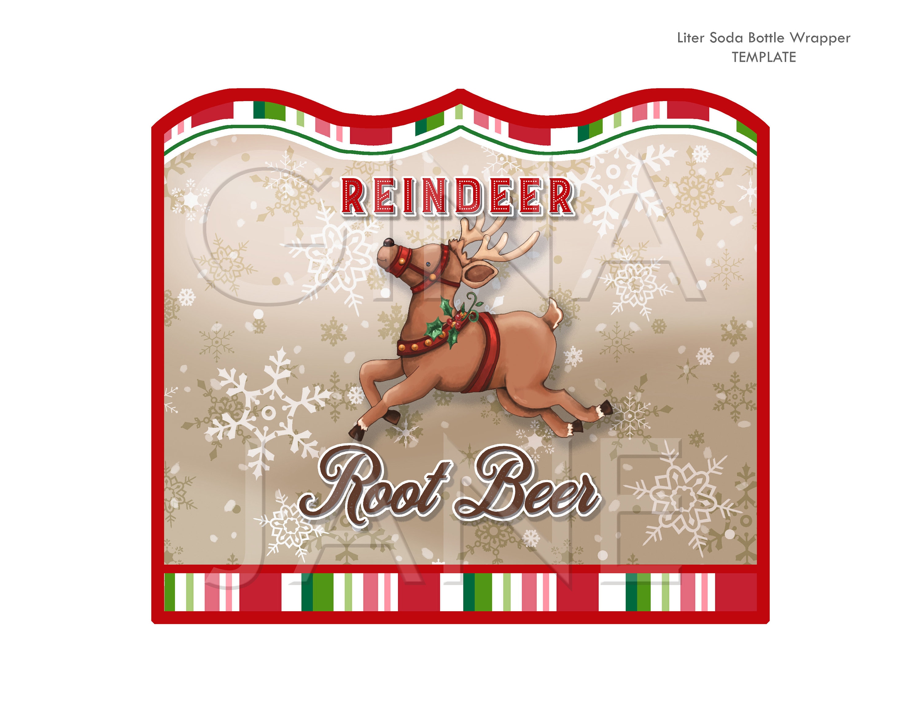 Christmas Soda Bottle Labels Party Printables download by - Etsy