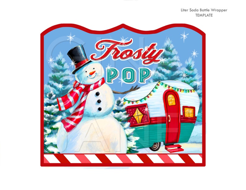Christmas Soda Bottle Labels Party Printables download by - Etsy