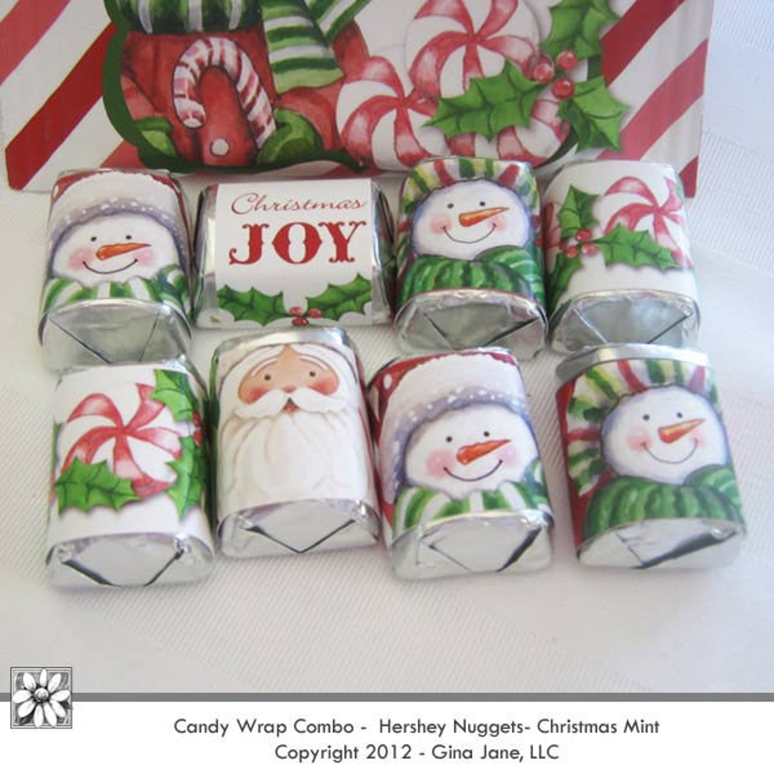 Santa and Snowman Christmas Hot Cocoa Party Printables DIY - Etsy