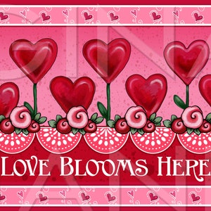 Valentine Decor DIY |  Craft Wreath Decor -Digital Valentine&#39;s Day | SIGN by Gina Jane