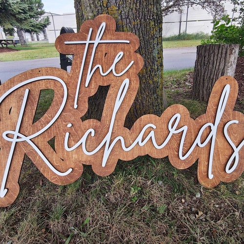 Family Name Sign Wood Name Sign Wedding Backdrop Wedding Etsy