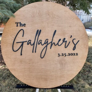 Wooden Guest Book Alternative | Rustic Family Name Sign | Wedding Guestbook Alternative | Family Name Wood Sign | 3D Custom Last Name Sign