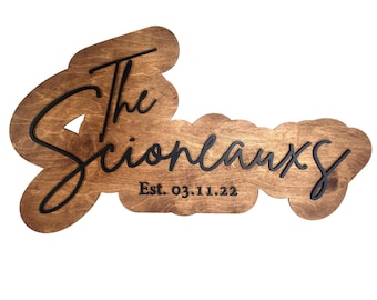 Layered Wooden Backdrop Sign  | Wood Last Name Sign | Wedding Guest Book| Wedding Backdrop Sign| Wedding Last Name Sign| Large Wooden Sign