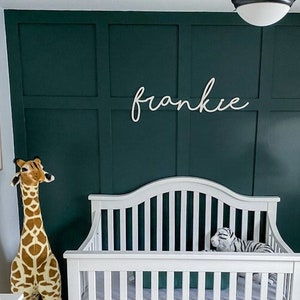 Baby Name Cutout for Nursery Above the Crib Name sign Large Custom Baby Name Sign Personalized Name Cutout Custom Nursery Name Sign image 1