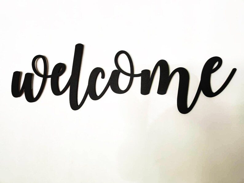 Large Welcome Wooden Sign 6 Wooden Word Cut Wooden Laser - Etsy Australia