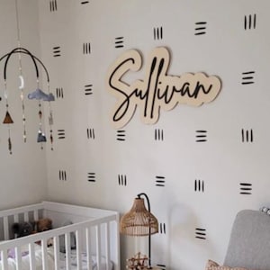 Nursery Name Sign |Baby Name Sign |Name Sign Above Crib |Wooden Name Sign |Custom Name Sign |Nursery Name Cutout |Layered Name Sign