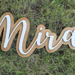 Baby Name Sign For Nursery Boy/Girl | Custom Baby Name Sign | Layered Name Signs | Newborn Baby Boy/Girl Large Name Signs | Baby Shower Gift