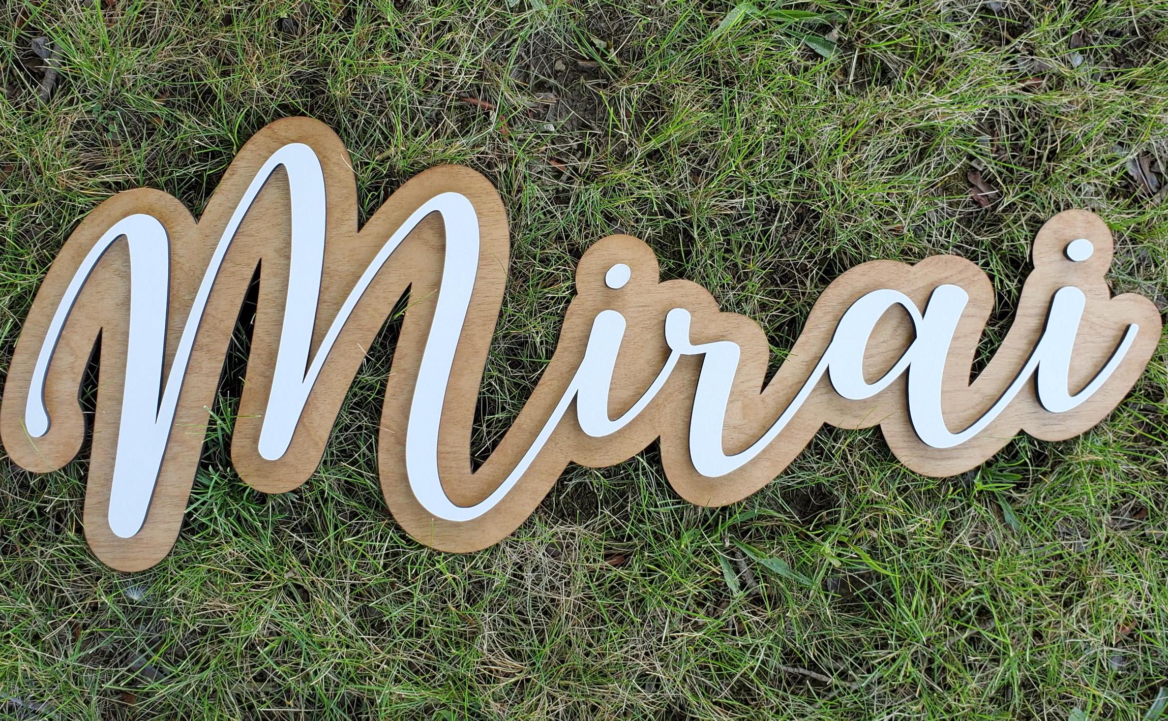 Baby Name Sign For Nursery Boy/Girl | Custom Baby Name Sign | Layered Name Signs | Newborn Baby Boy/Girl Large Name Signs | Baby Shower Gift