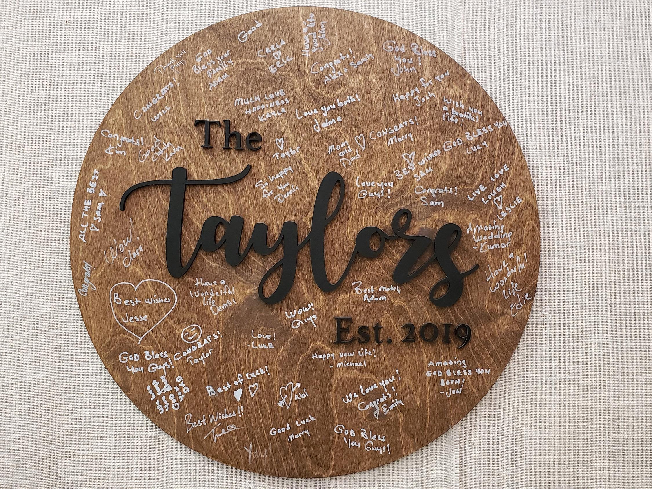 Personalized Wooden Fingerprint Guestbook