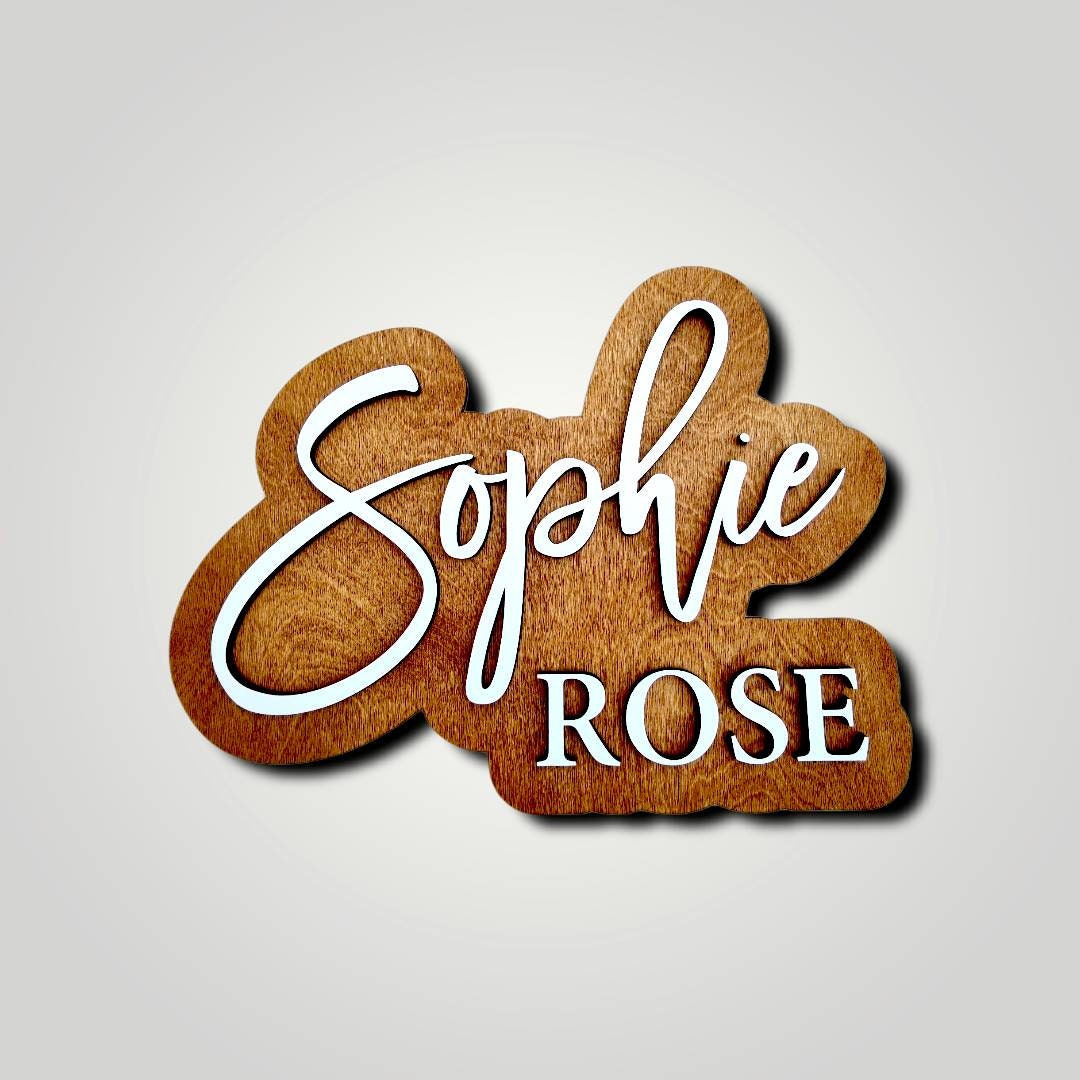 Nursery Name Sign Name Sign Above Crib Wooden Name Sign Etsy