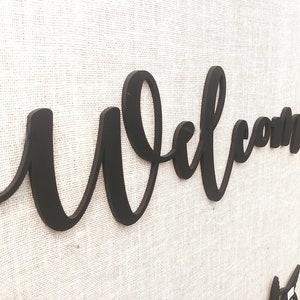 Large Welcome Wooden Sign Wooden Word Cut Wooden Laser Cut - Etsy