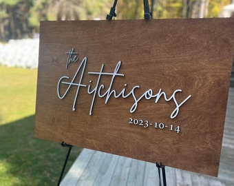 Upgraded Wedding Guest Book Alternative | Wedding Welcome Sign | Custom Guest Book | Guest Book | Family Name Sign | Guest Book Wedding