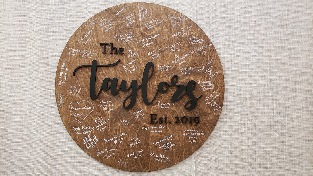 Custom Wedding Guest Book Decor Sign Guest Book Alternative Layered