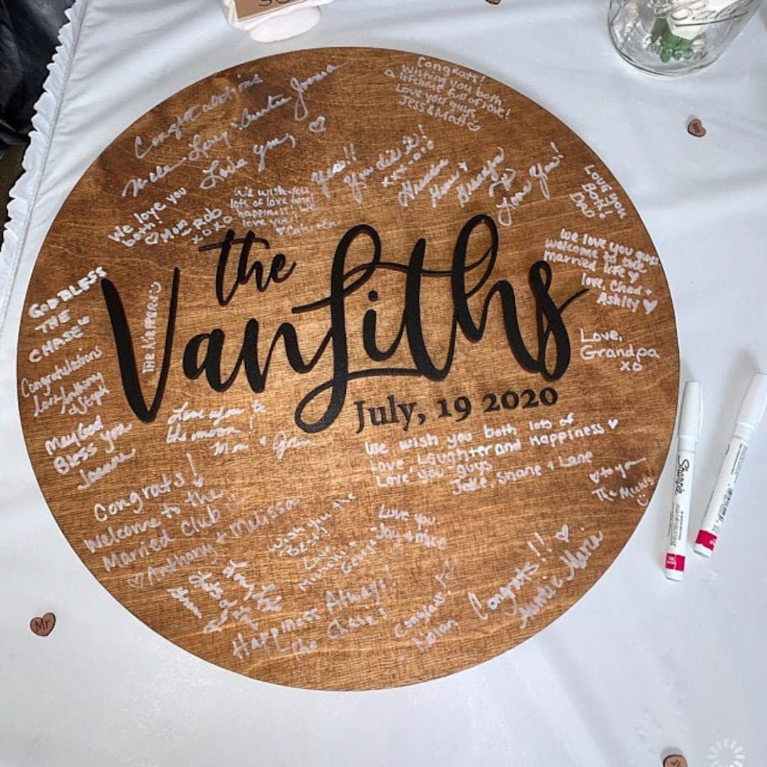 Wedding Guest Book, Rustic Wood Sign, Date Photo Prop, Personalized Last  Name, Custom Family Name, Unique Alternative Guestbook Reception