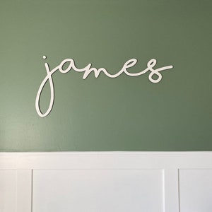 Baby Name Cutout, Above the Crib Name sign, Cursive Name Sign, Personalized Baby Name Cutout, Custom Name Sign, Baby Name Sign, Boho Name