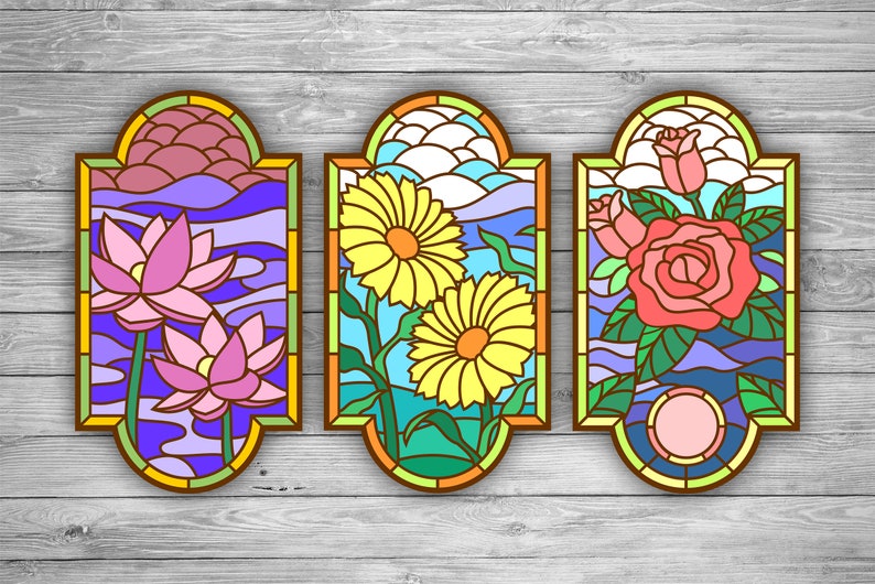Download Sign svg files Panel flowers Laser cut files SVG DXF ...