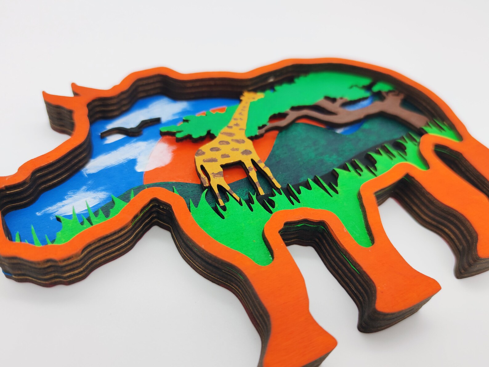 Laser File Rhinoceros Rhino. Laser Cut Files SVG DXF Vector Etsy