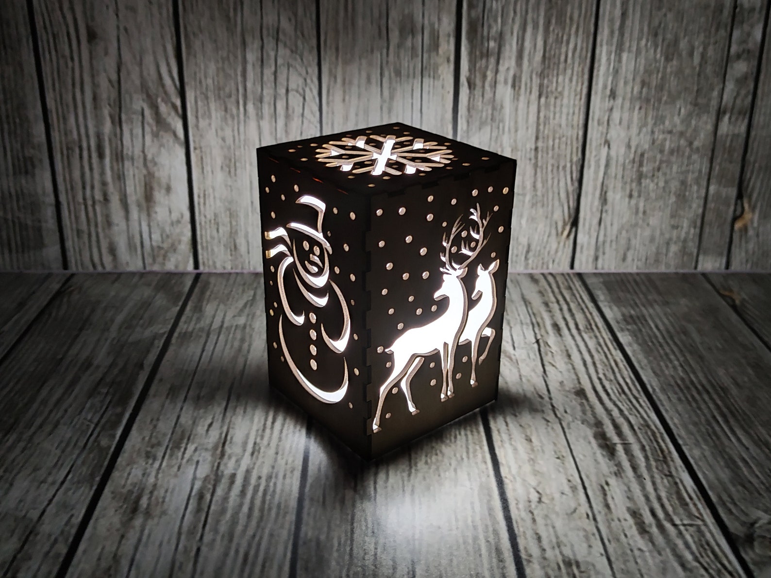 Christmas Lantern Box. Laser Cut Files SVG DXF Glowforge | Etsy